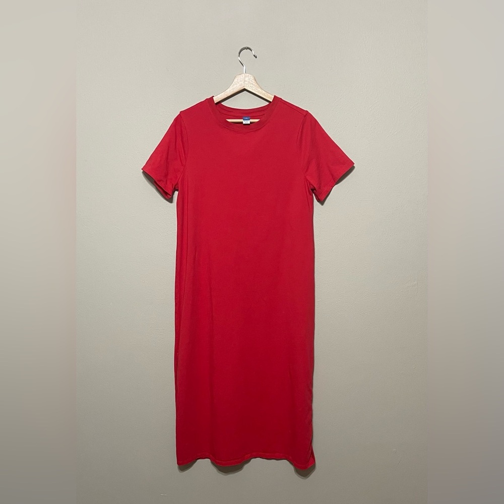 Old Navy Orange Red Maxi/Midi Dress, Petite Medium